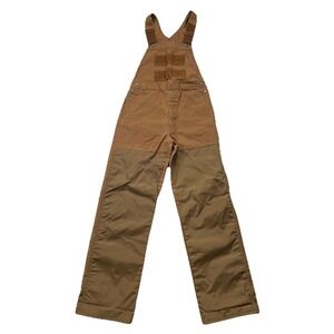 Vtg Liberty Reinforced Bib Overalls Small Brown Duck Canvas USA Made  ROD19102